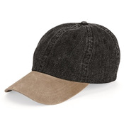 Washed Denim With Suede Bill Cap